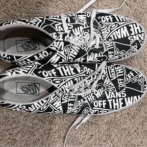 Vans Black and White Off The Wall Sneakers 13